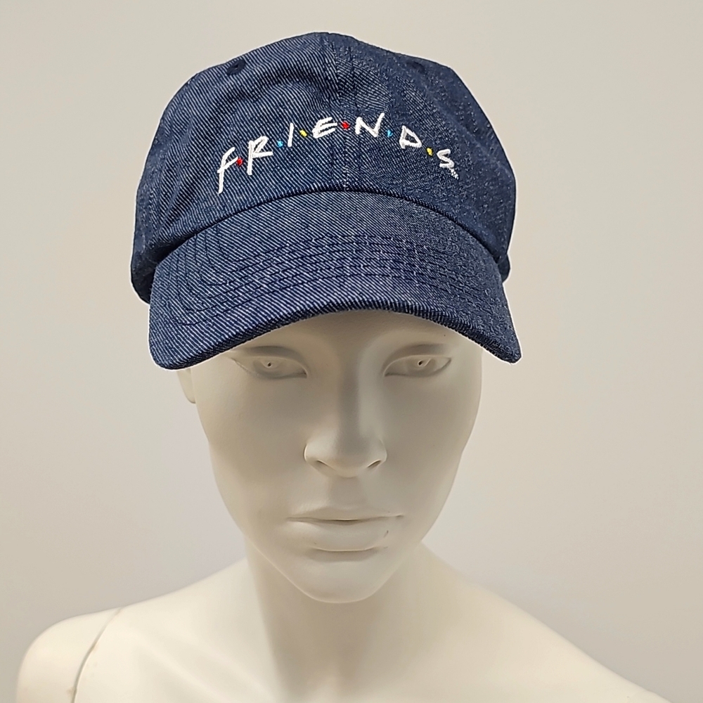 NWT- Unisex-Warner Brothers "Friends" Adjustable Denim Ball Cap